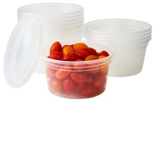 12oz Microwaveable PP Leak-resistant Deli Container W/ Lid