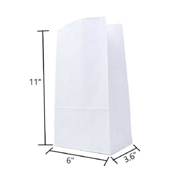 White Kraft Bag Without Handle - 6 x 3.60 x 11