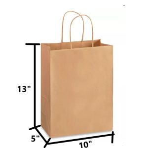 Brown Kraft Paper Bag - 10 X 5 X 13"