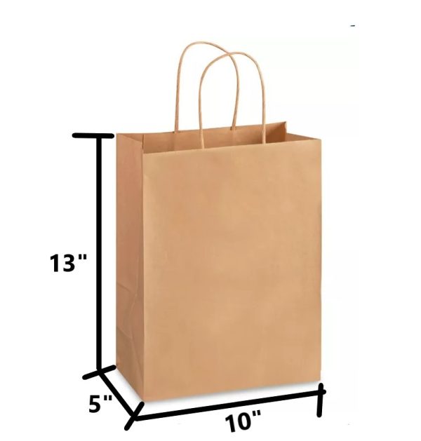 Brown Kraft Paper Bag - 10 X 5 X 13"