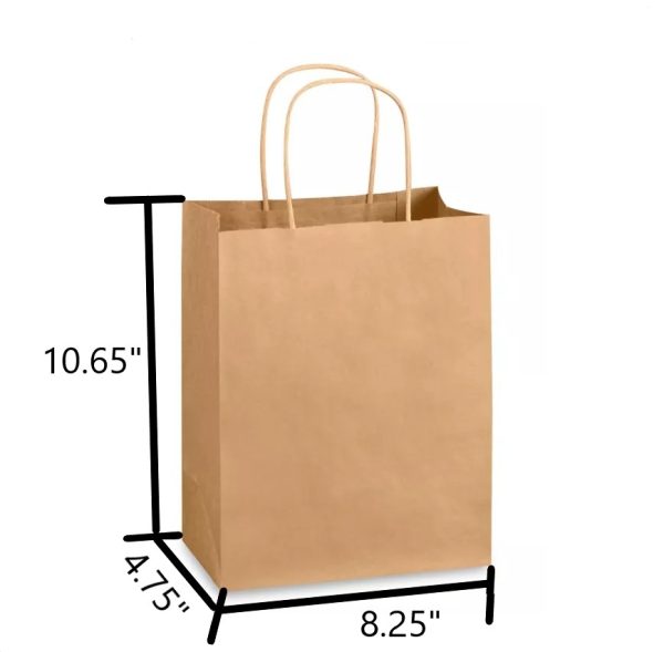 Brown Kraft Paper Bag - 8.25 X 4.75 X 10.65"