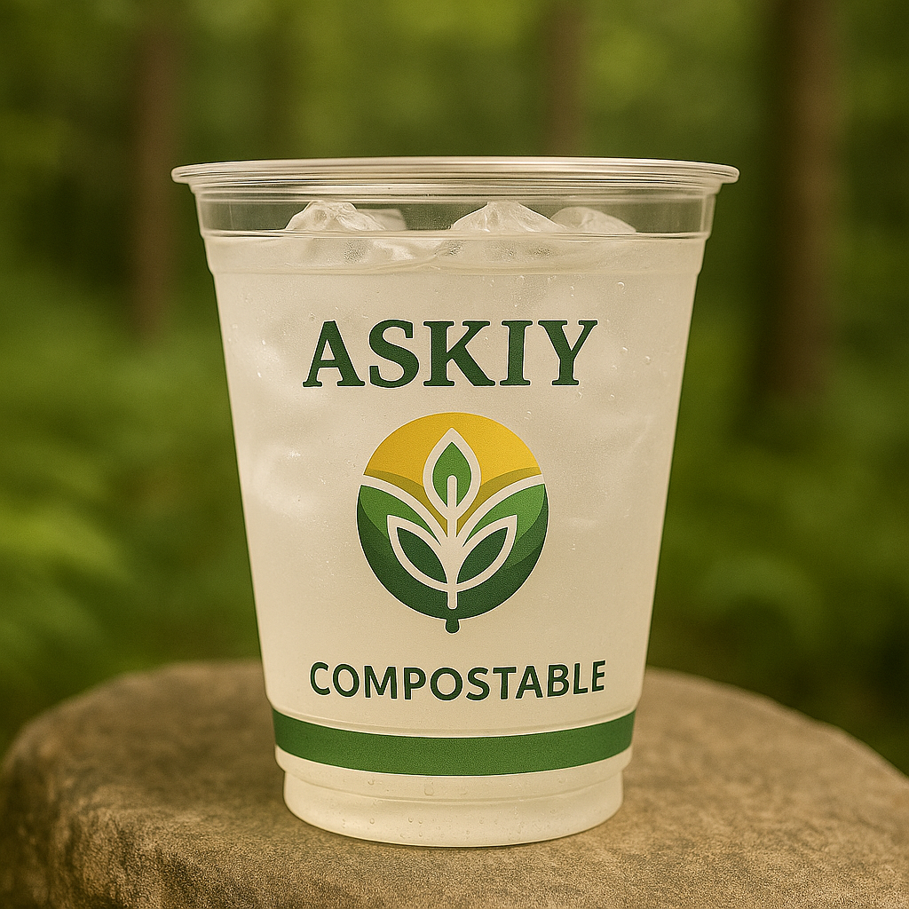 Compostable brand cups